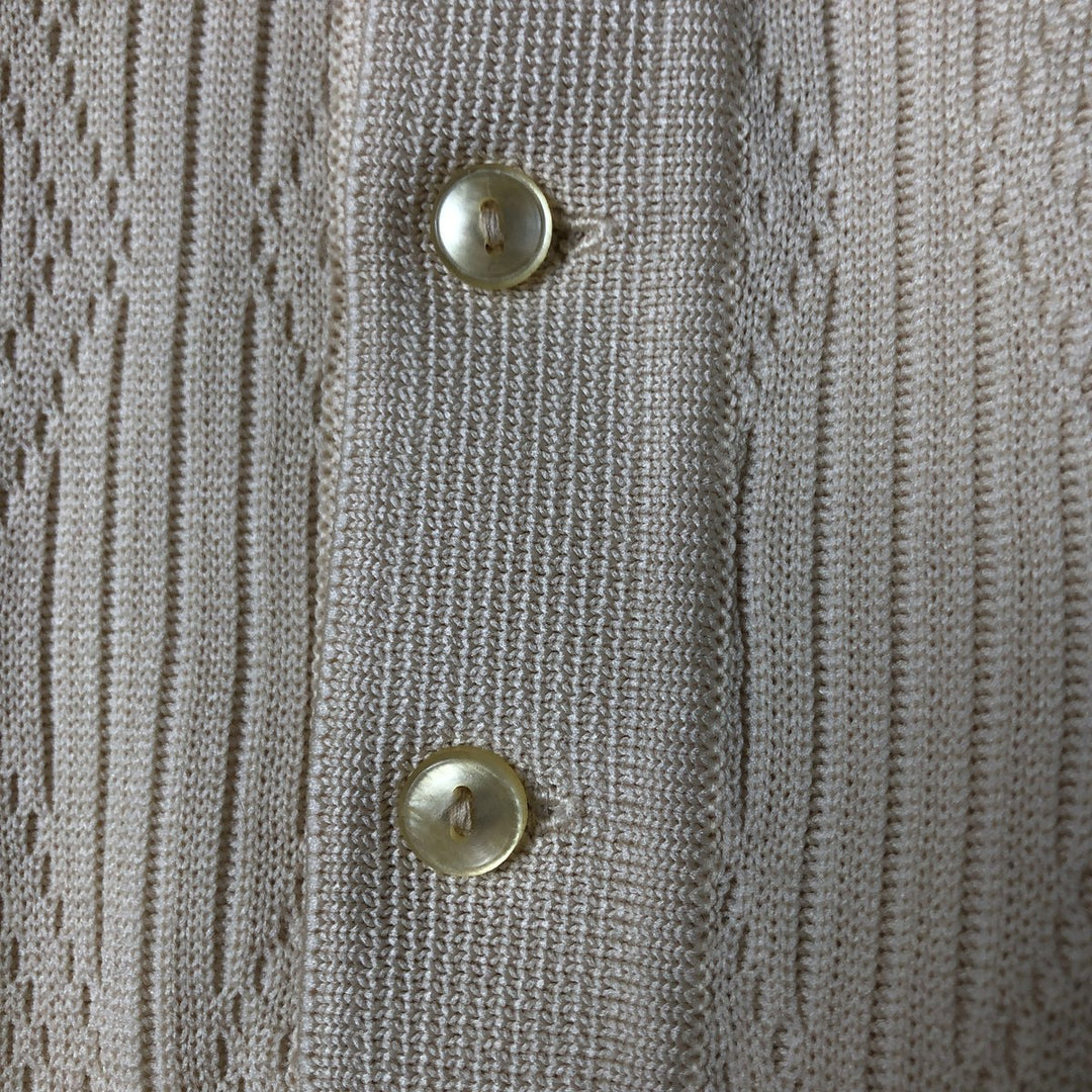 Polo knit sweater, men's size S unclear ivory Vintage Second Hand