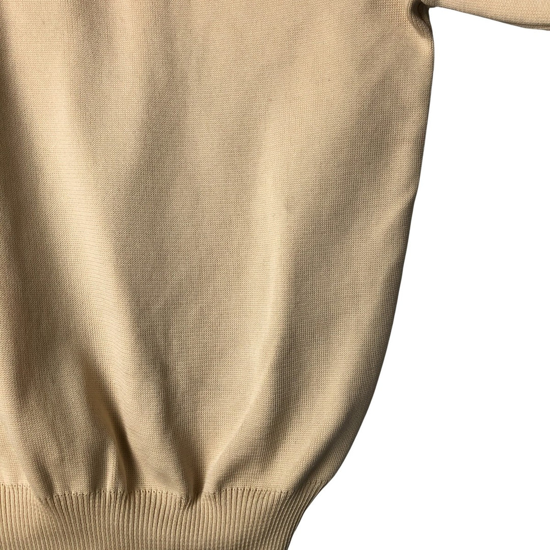 Polo knit sweater, men's size S unclear ivory Vintage Second Hand