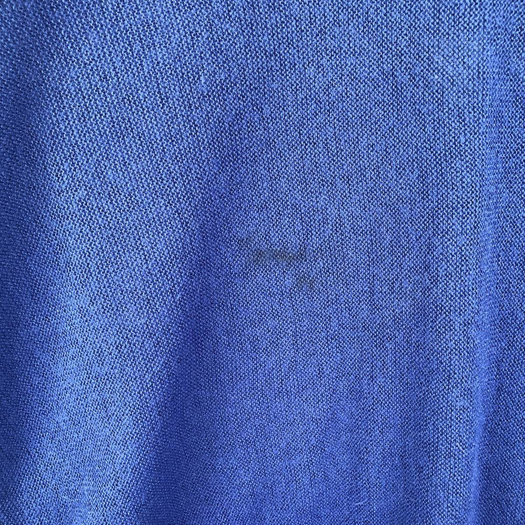 Vintage 1970'S Lacoste IZOD V-neck acrylic knit sweater, men's size L acrylic blue type Vintage Second Hand