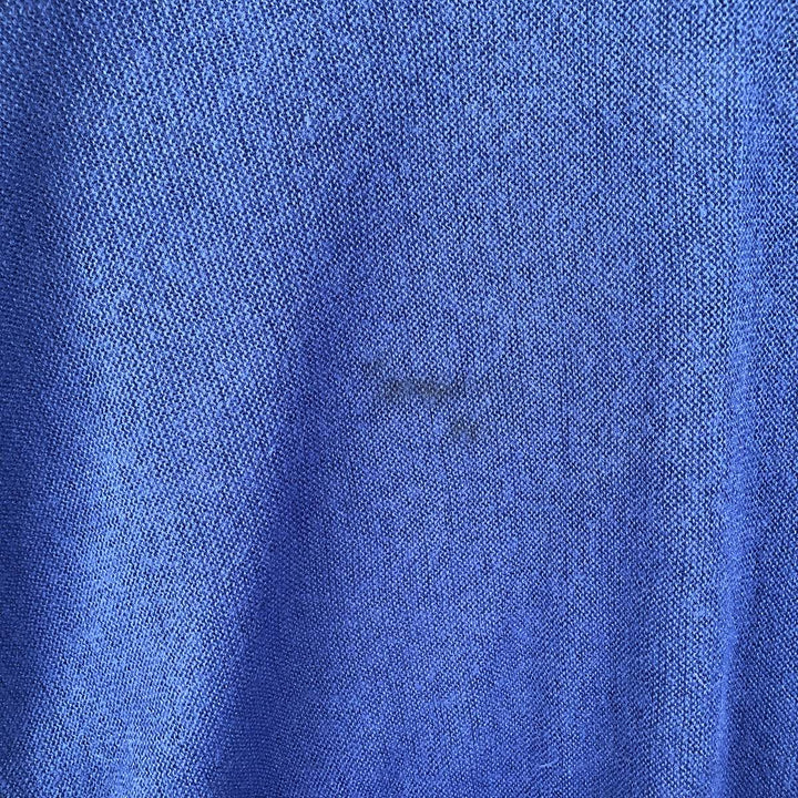 Vintage 1970'S Lacoste IZOD V-neck acrylic knit sweater, men's size L acrylic blue type Vintage Second Hand