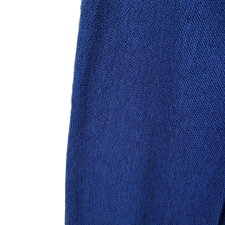 Vintage 1970'S Lacoste IZOD V-neck acrylic knit sweater, men's size L acrylic blue type Vintage Second Hand