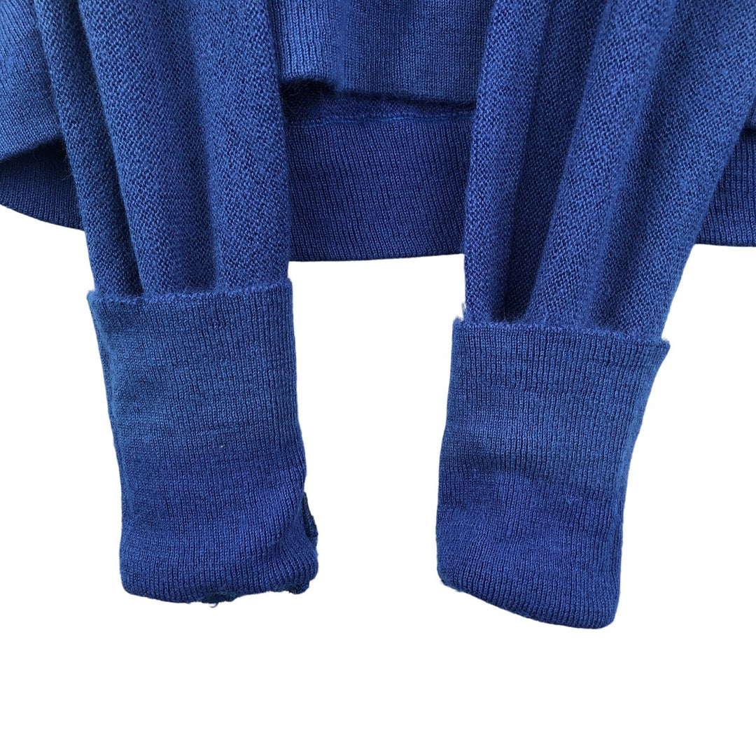 Vintage 1970'S Lacoste IZOD V-neck acrylic knit sweater, men's size L acrylic blue type Vintage Second Hand