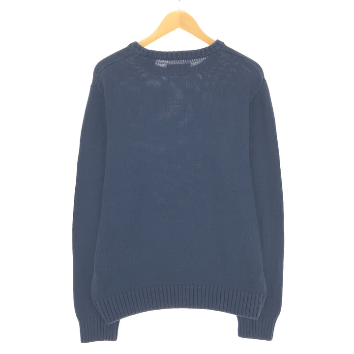 CHAPS Cotton Knit Sweater, Men's Size M cotton black type Vintage Second Hand