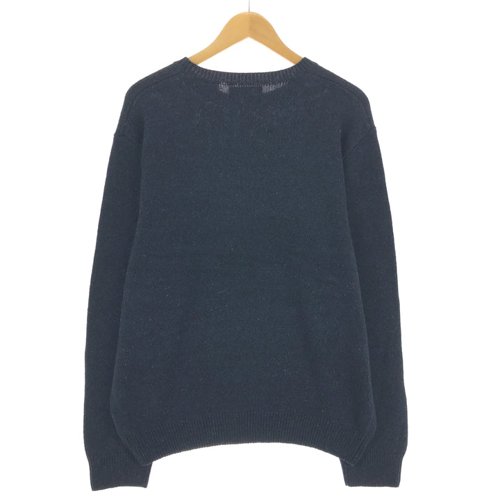 Chaps Cotton Knit Sweater Men's XL Size cotton black type Vintage Second Hand