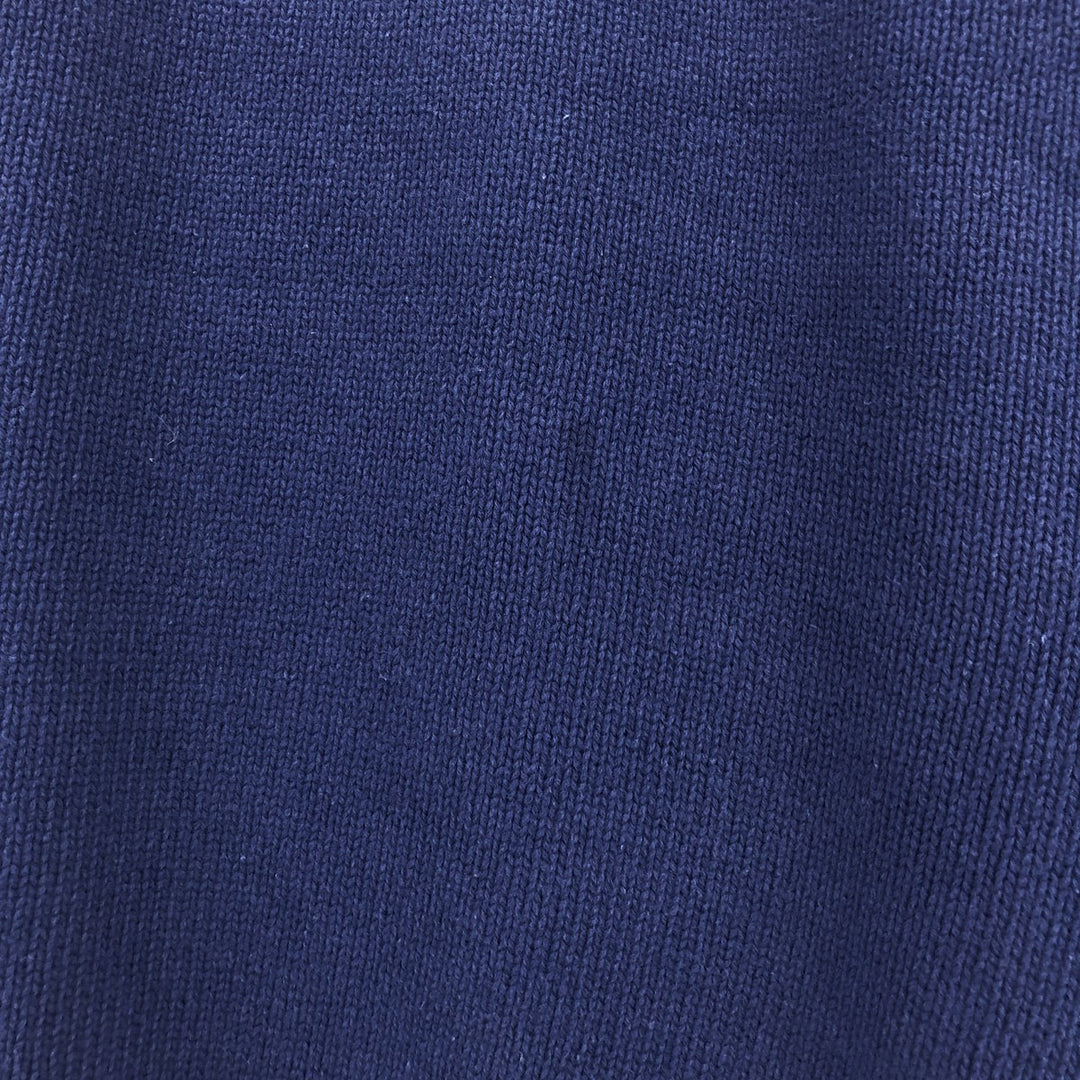 Chaps Cotton Knit Sweater, Men's Size L cotton navy blue type Vintage Second Hand