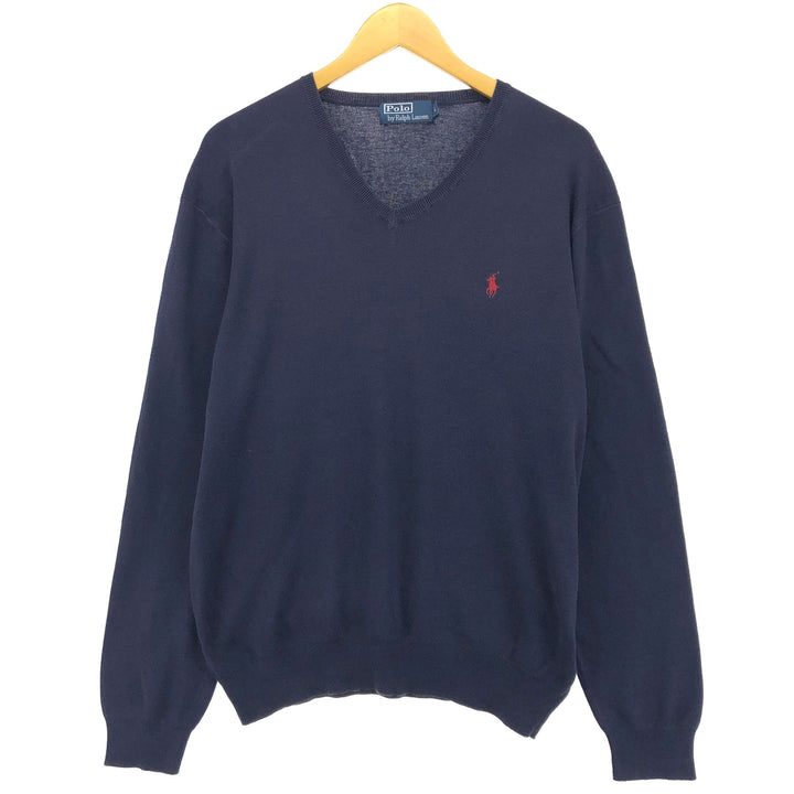 Ralph Lauren POLO by Ralph Lauren V-neck Pima cotton knit sweater Men's L size / eaa434474