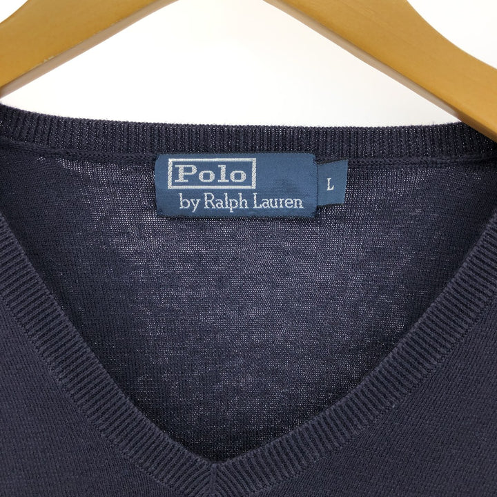 Ralph Lauren POLO by Ralph Lauren V-neck Pima cotton knit sweater Men's L size / eaa434474