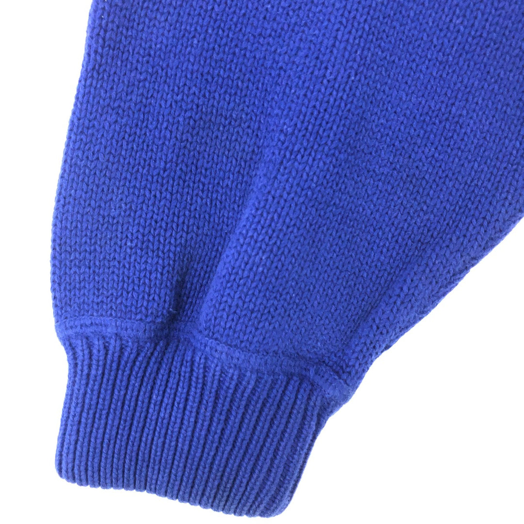 90s~ Tommy Hilfiger Cotton Knit Sweater Men's XL Vintage cotton blue type Vintage Second Hand