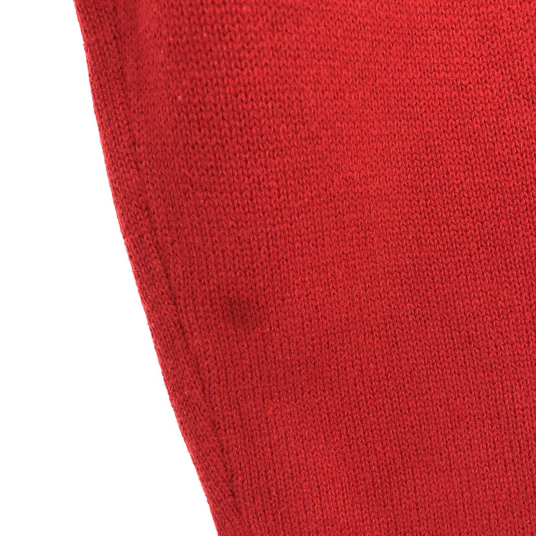 00'S Tommy Hilfiger V-neck cotton knit sweater, men's size XL cotton red type Vintage Second Hand
