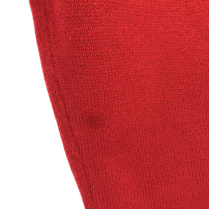 00'S Tommy Hilfiger V-neck cotton knit sweater, men's size XL cotton red type Vintage Second Hand