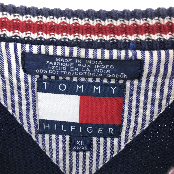 90s~ Tommy Hilfiger Cotton Knit Sweater Men's XL Vintage /eaa434492