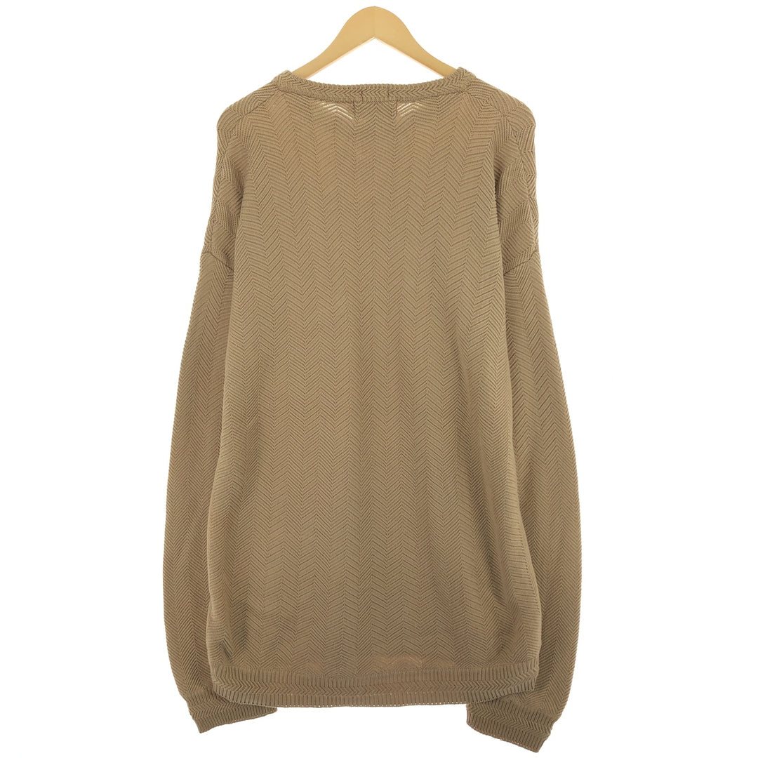 90'S Ralph Lauren CHAPS Herringbone Cotton Knit Sweater Men's XL Vintage /eaa434495