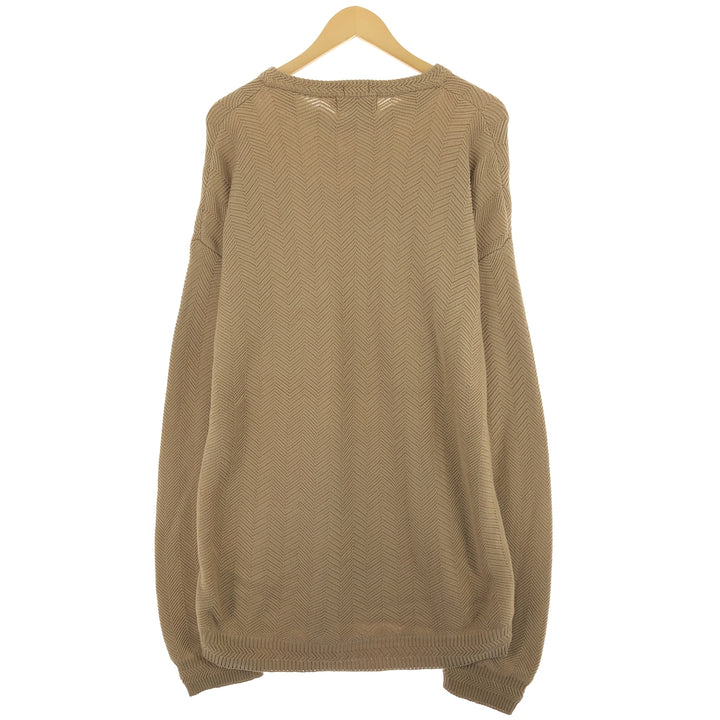 90'S Ralph Lauren CHAPS Herringbone Cotton Knit Sweater Men's XL Vintage /eaa434495