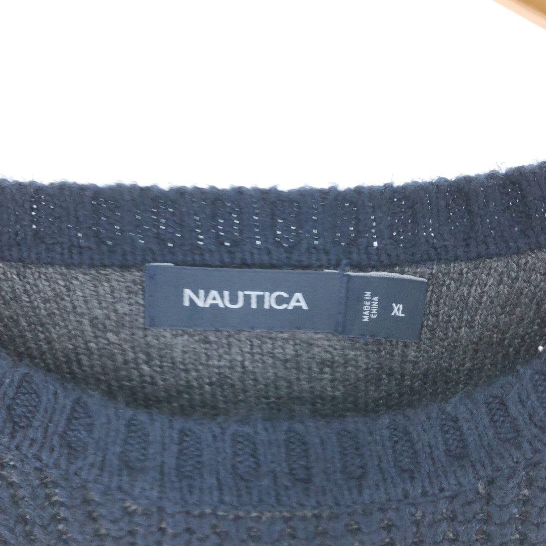 NAUTICA Ribbed Cotton Knit Sweater Men's XL Size / eaa434526