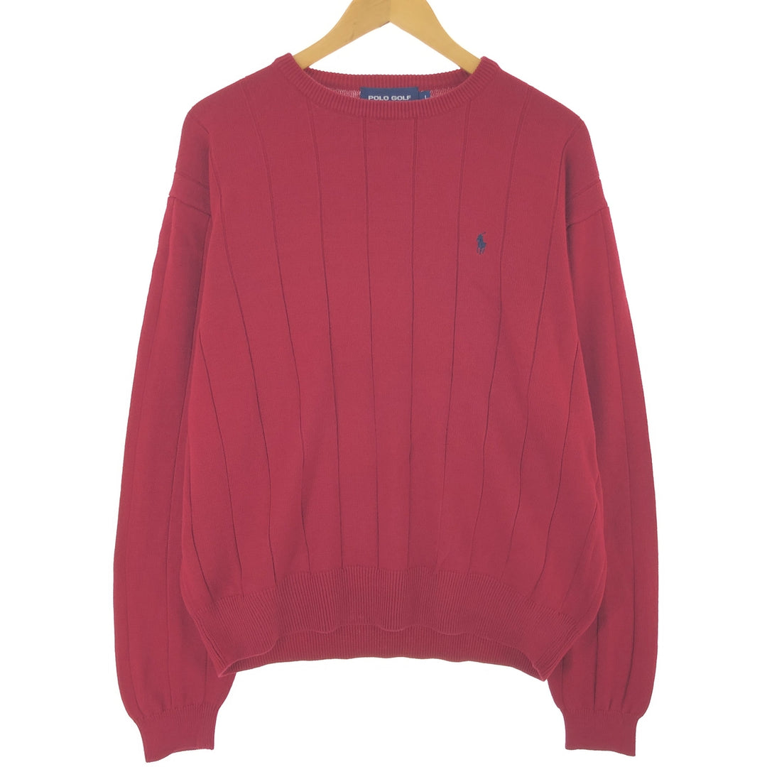 Ralph Lauren POLO GOLF Cotton Knit Sweater Made in USA Men's L size /eaa434540
