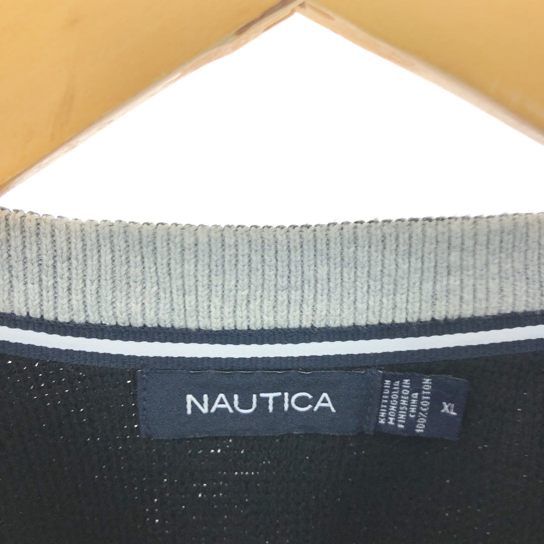 NAUTICA Cotton Knit Sweater Men's XL Size / eaa434543