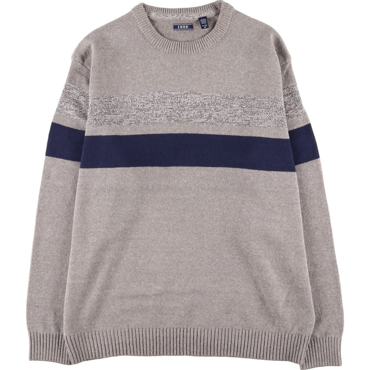 IZOD Cotton Knit Sweater Men's XL cotton gray type Vintage Second Hand