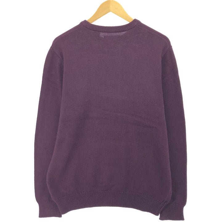 CHAPS Cotton Knit Sweater, Men's Size M cotton Red type red-purple Vintage Second Hand