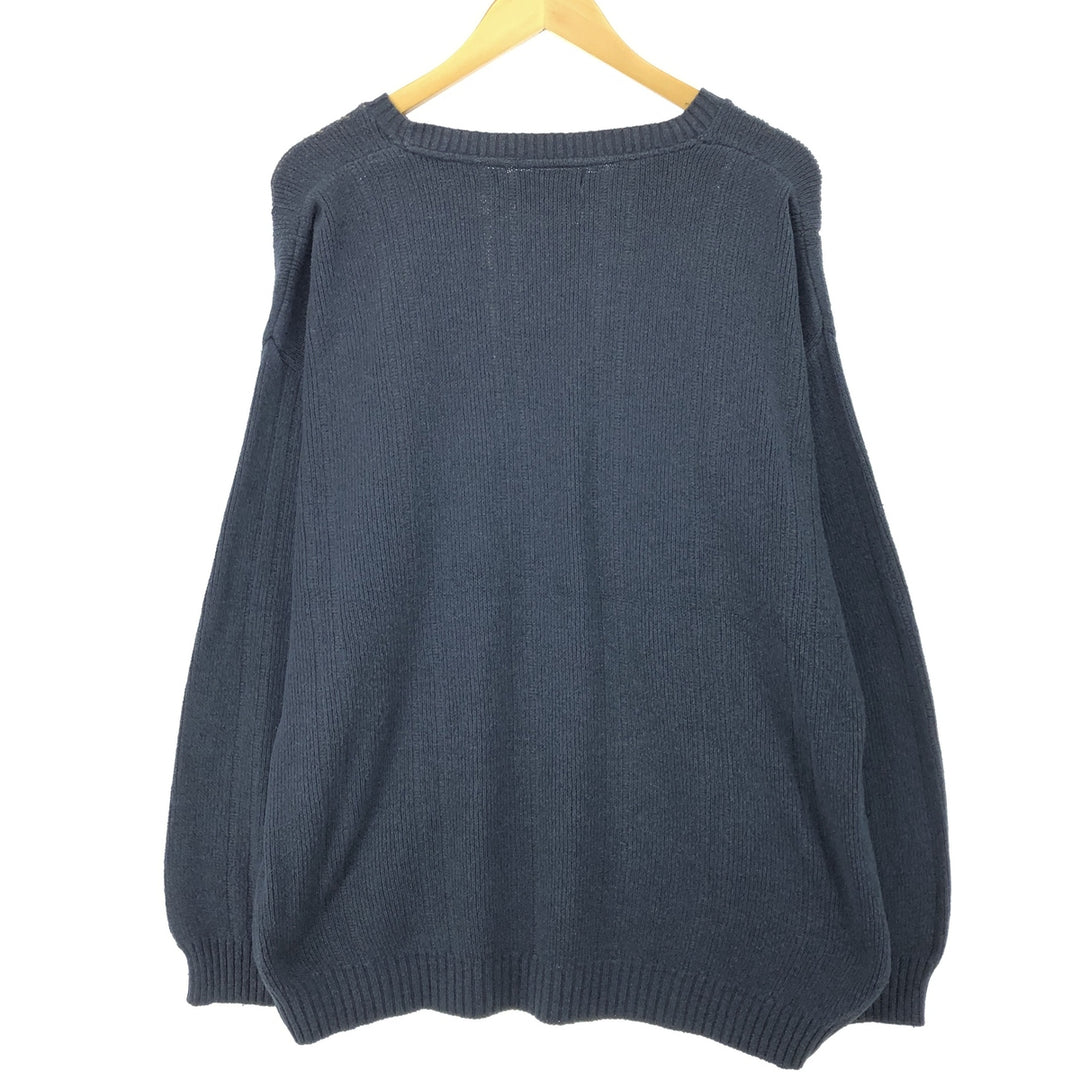 Croft & Barrow All-Over Print Cotton Knit Sweater, Made in USA, Men's Size XL cotton gray type Vintage Second Hand