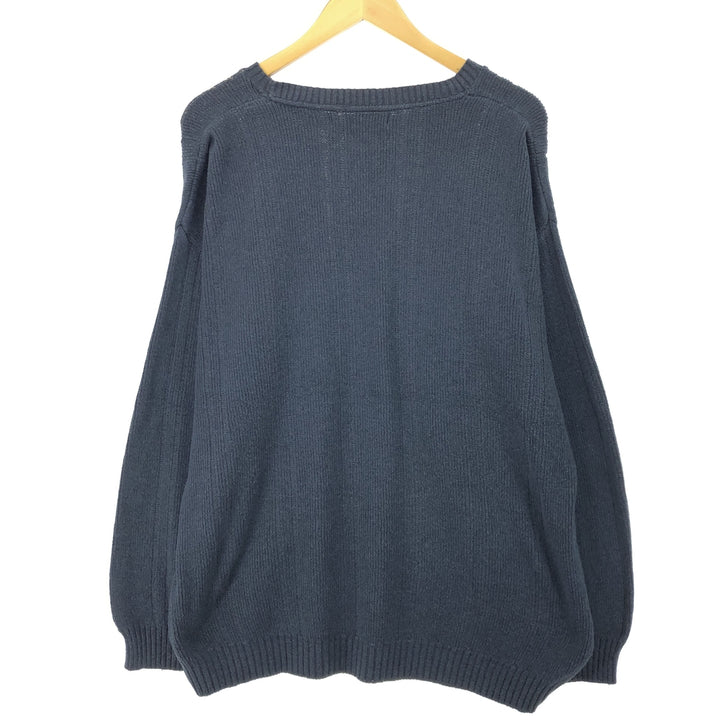 Croft & Barrow All-Over Print Cotton Knit Sweater, Made in USA, Men's Size XL cotton gray type Vintage Second Hand