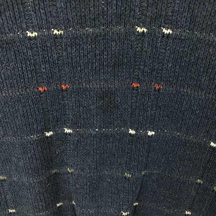 Croft & Barrow All-Over Print Cotton Knit Sweater, Made in USA, Men's Size XL cotton gray type Vintage Second Hand