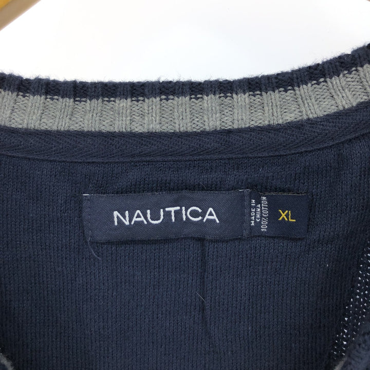 00'S NAUTICA Ribbed Cotton Knit Sweater Men's XL Size / eaa434613