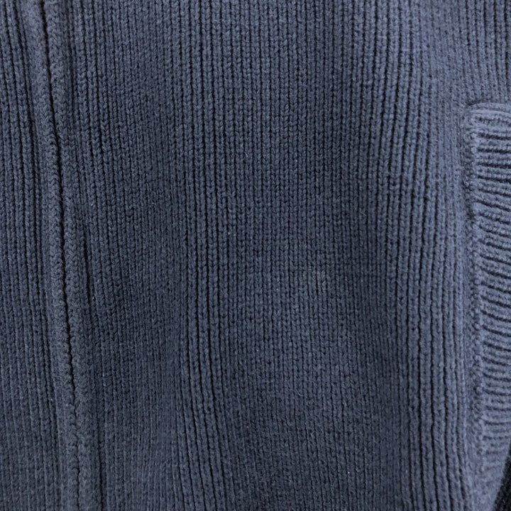 2000'S LLBean Ribbed Driver's Knit Sweater, Men's Size L cotton navy blue type Vintage Second Hand