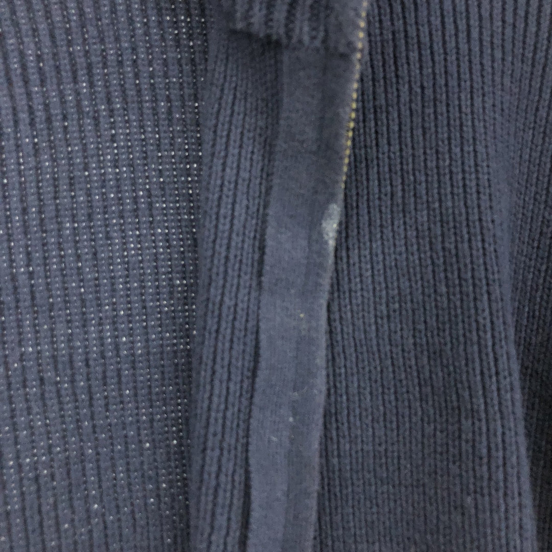 2000'S LLBean Ribbed Driver's Knit Sweater, Men's Size L cotton navy blue type Vintage Second Hand