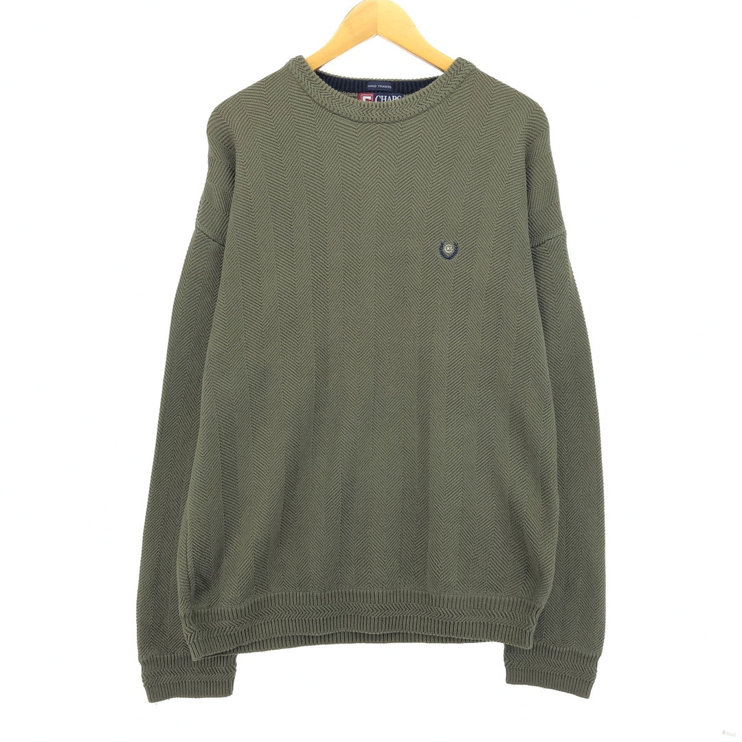 90'S Ralph Lauren CHAPS Herringbone Cotton Knit Sweater Men's XL Vintage /eaa434622