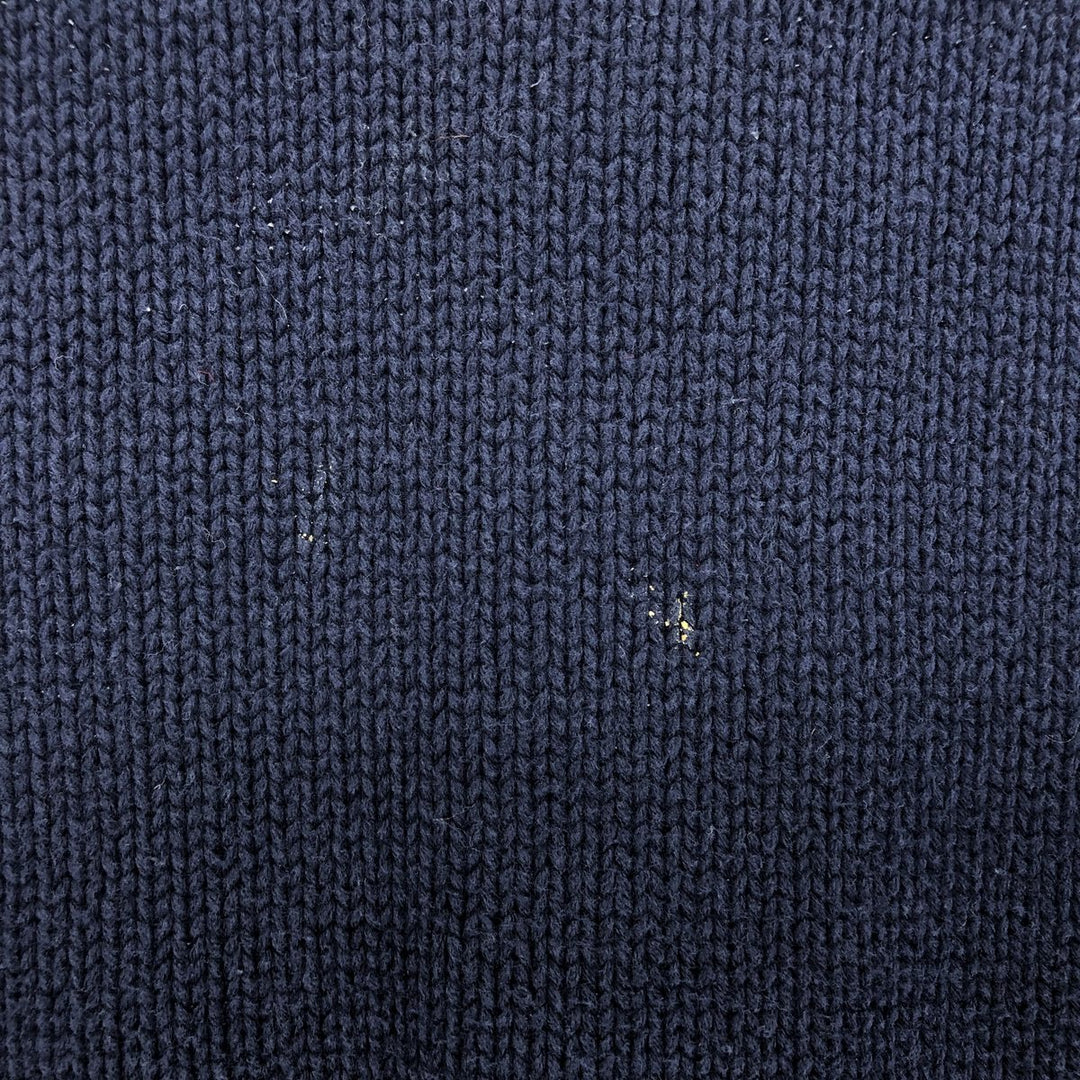 CHAPS Cotton Knit Sweater, Men's Size M cotton navy blue type Vintage Second Hand