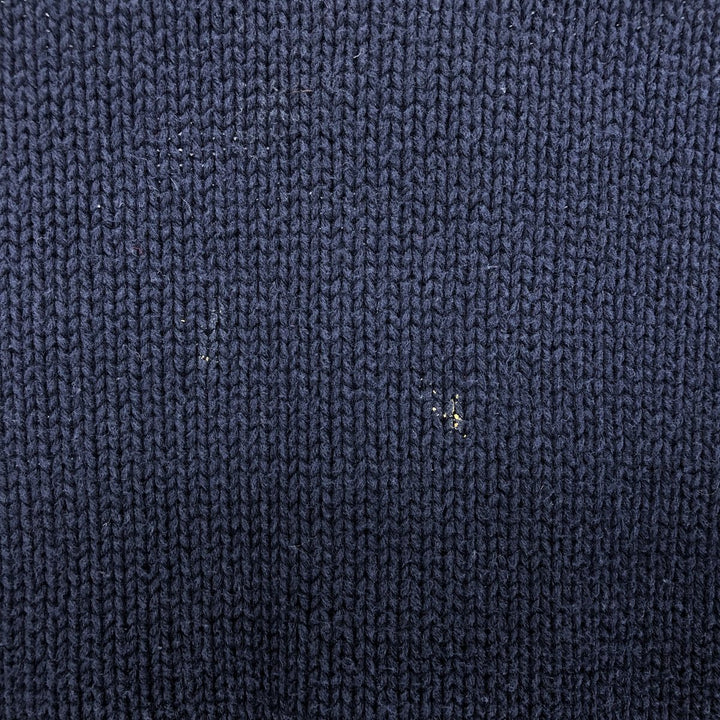 CHAPS Cotton Knit Sweater, Men's Size M cotton navy blue type Vintage Second Hand
