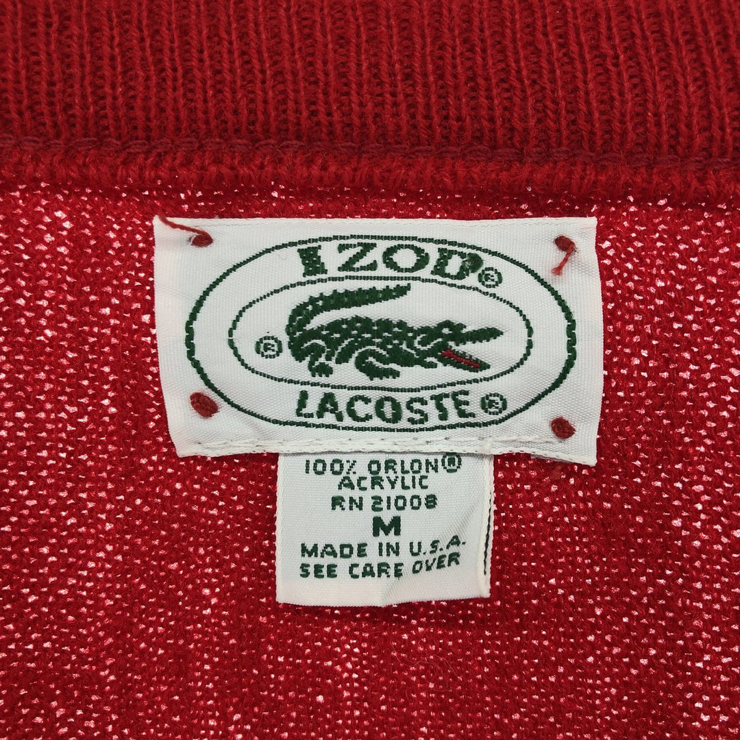 80s-90'S Lacoste IZOD V-neck acrylic knit sweater Made in USA Men's M size Vintage /eaa434631