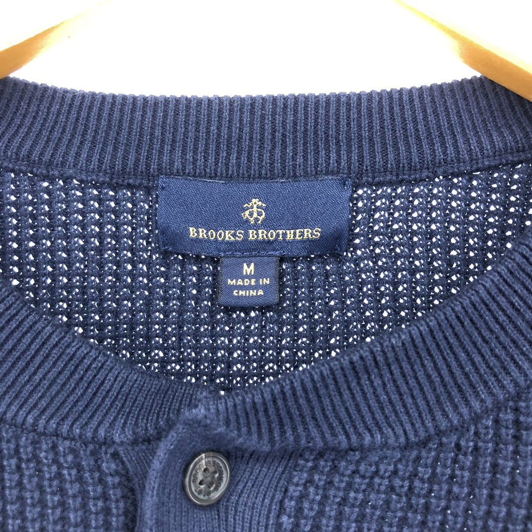 Brooks Brothers Henley Neck Cotton Knit Sweater Men's M Size / eaa434641