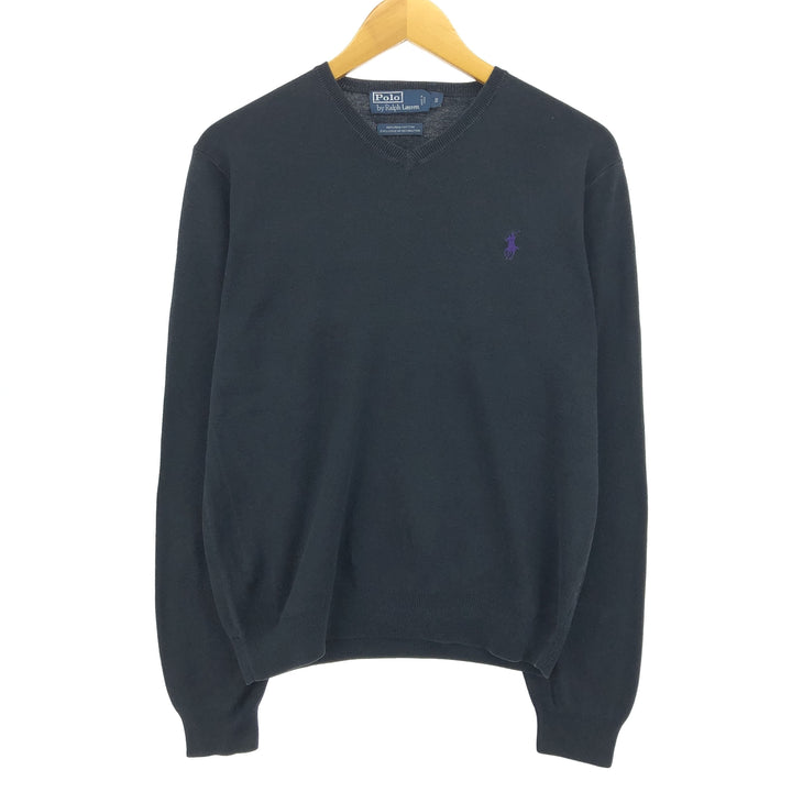Ralph Lauren POLO by Ralph Lauren V-neck Pima cotton knit sweater, men's size S / eaa434694