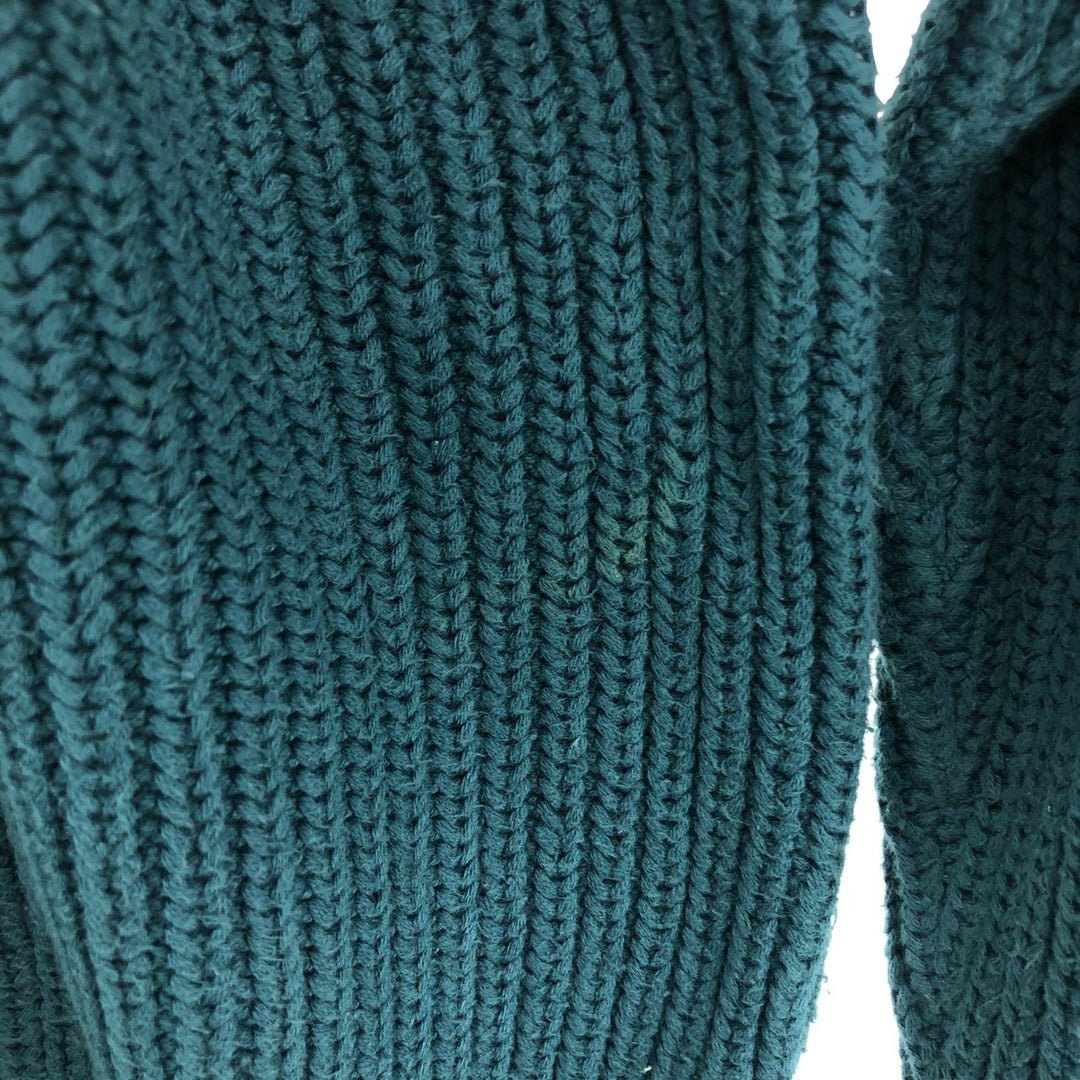 90'S Eddie Bauer Cotton Knit Sweater, Men's M Size, Vintage cotton green type Vintage Second Hand