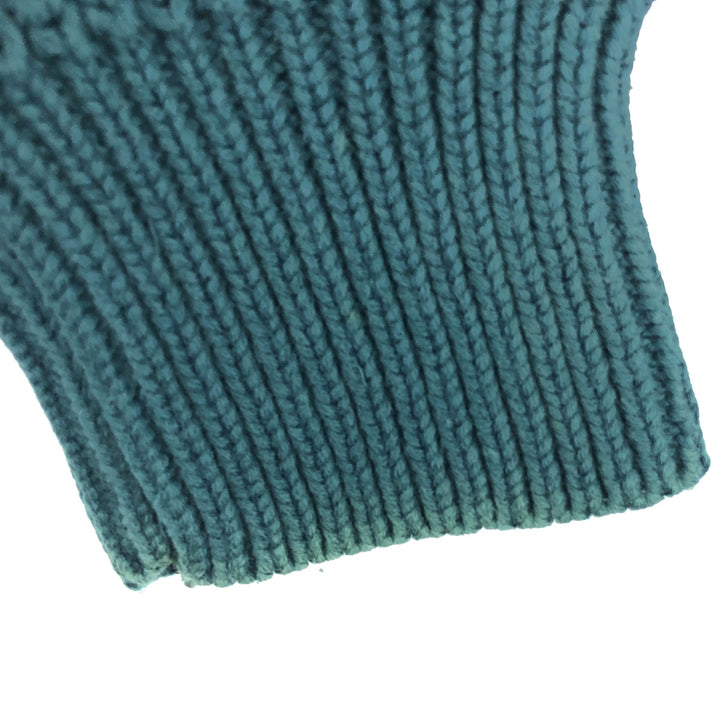 90'S Eddie Bauer Cotton Knit Sweater, Men's M Size, Vintage cotton green type Vintage Second Hand