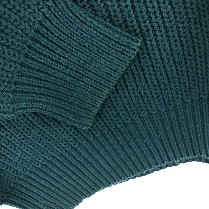 90'S Eddie Bauer Cotton Knit Sweater, Men's M Size, Vintage cotton green type Vintage Second Hand