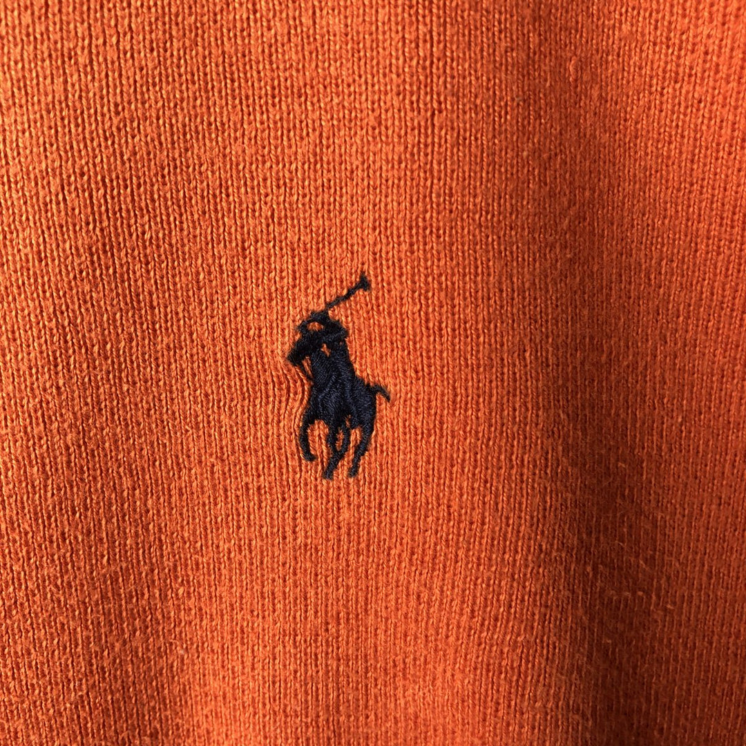 Ralph Lauren POLO by Ralph Lauren Cotton Knit Sweater Men's M Size cotton orange type Vintage Second Hand