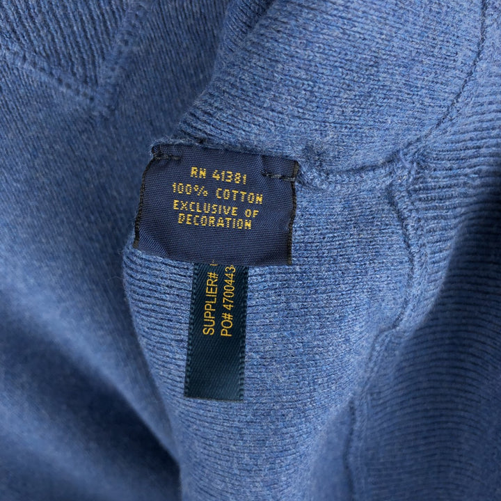 Ralph Lauren POLO RALPH LAUREN cotton knit sweater, men's size XS cotton blue type Vintage Second Hand