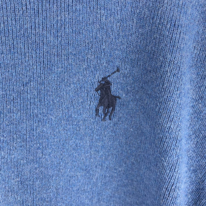 Ralph Lauren POLO RALPH LAUREN cotton knit sweater, men's size XS cotton blue type Vintage Second Hand