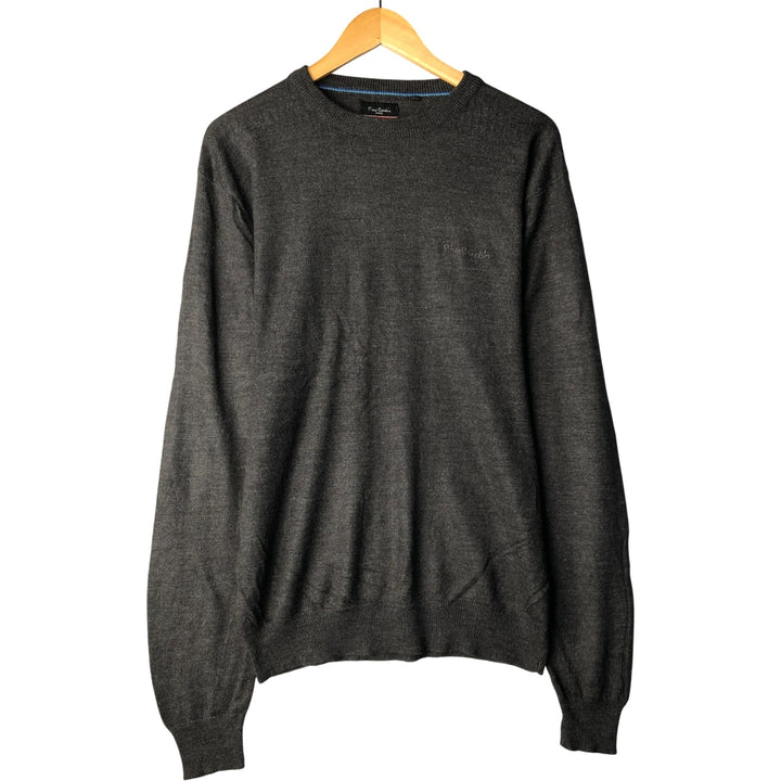 Pierre Cardin PARIS acrylic knit sweater, men's size XXL acrylic Charcoal Vintage Second Hand
