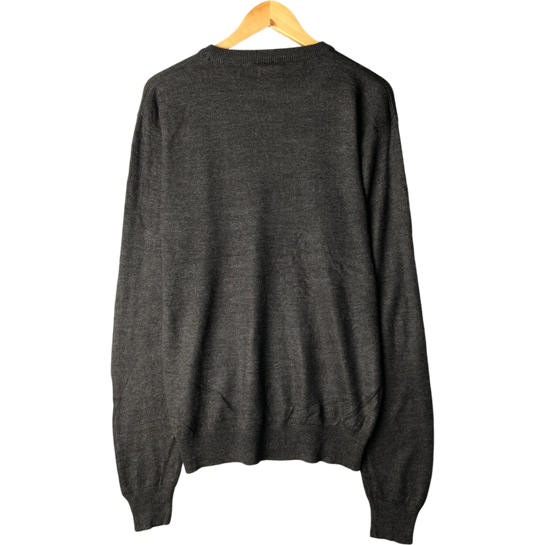 Pierre Cardin PARIS acrylic knit sweater, men's size XXL acrylic Charcoal Vintage Second Hand