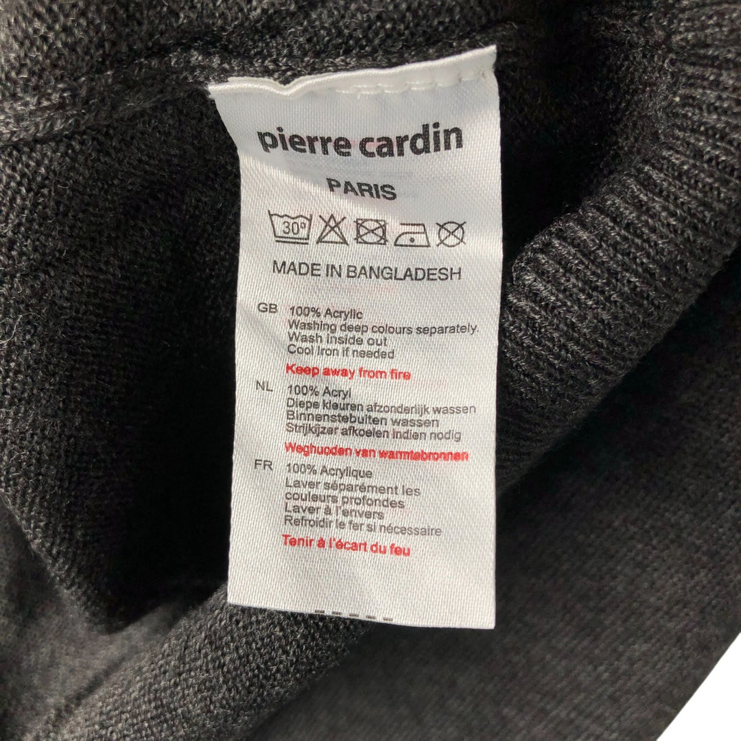 Pierre Cardin PARIS acrylic knit sweater, men's size XXL acrylic Charcoal Vintage Second Hand