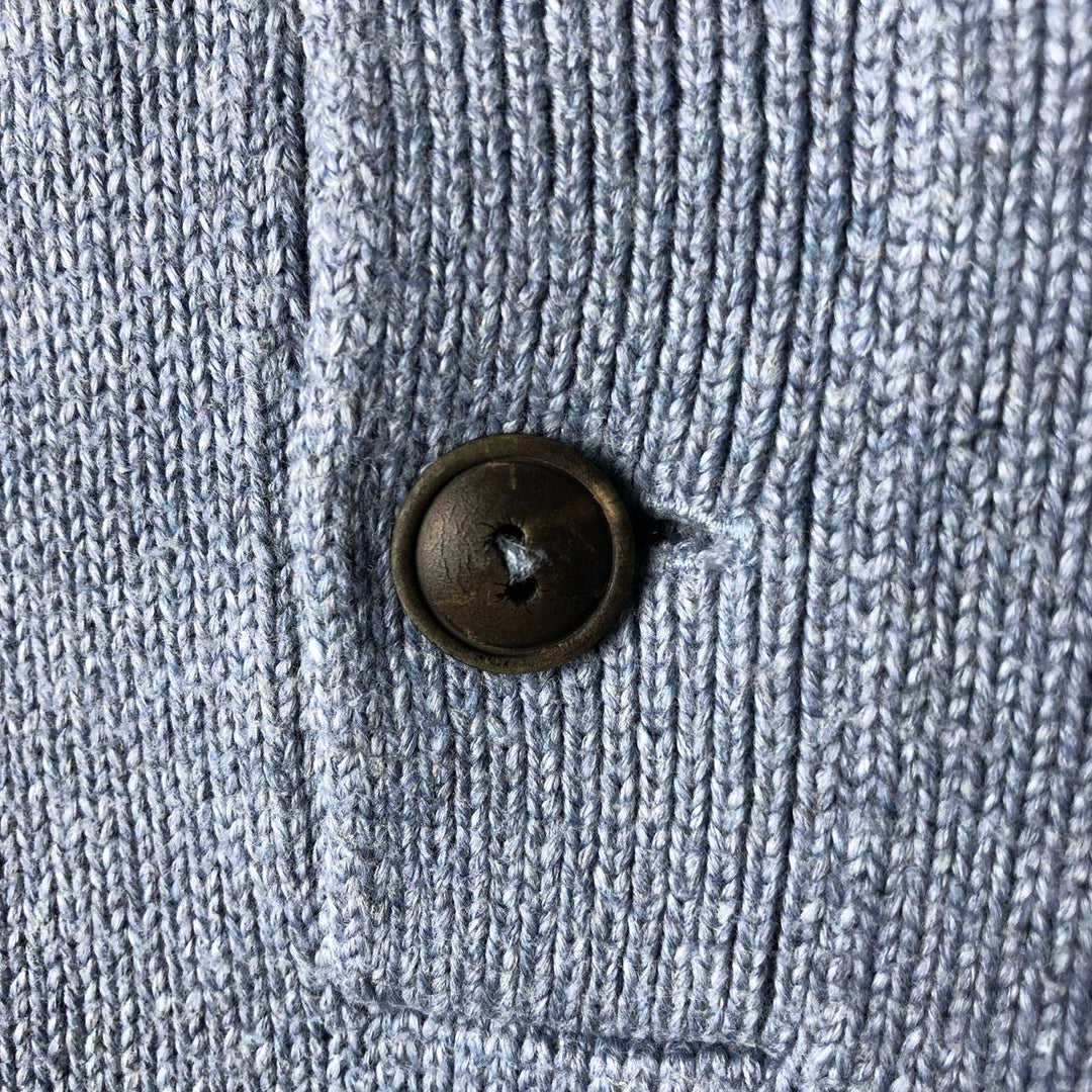 Ralph Lauren POLO by Ralph Lauren Cotton Knit Half Button Sweater Men's M cotton Blue type light blue Vintage Second Hand