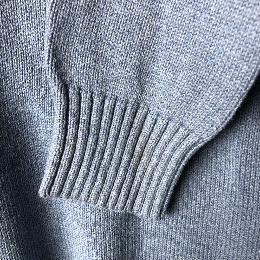 Ralph Lauren POLO by Ralph Lauren Cotton Knit Half Button Sweater Men's M cotton Blue type light blue Vintage Second Hand