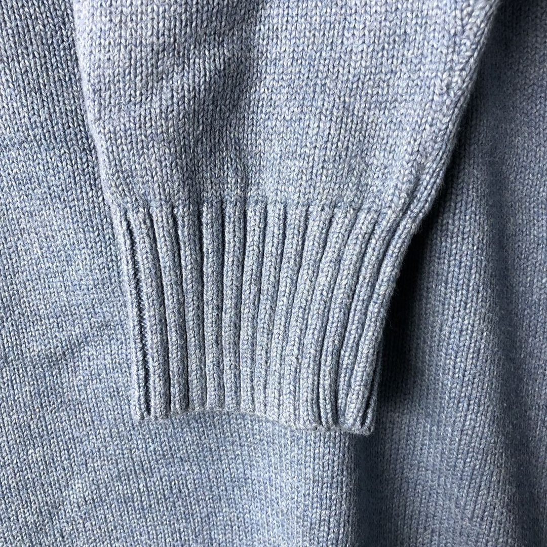Ralph Lauren POLO by Ralph Lauren Cotton Knit Half Button Sweater Men's M cotton Blue type light blue Vintage Second Hand