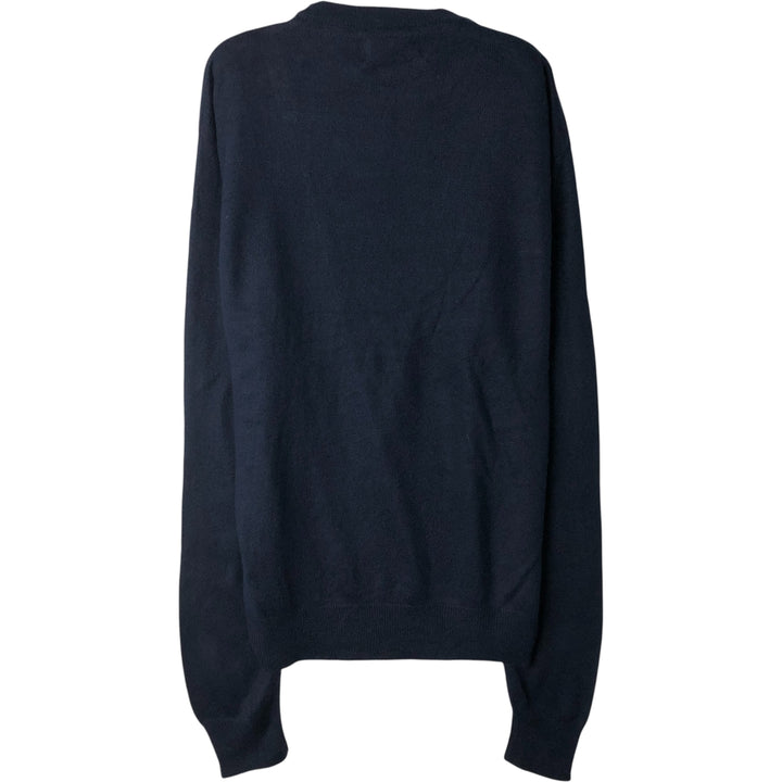 Pierre Cardin acrylic knit sweater, men's size M acrylic navy blue type Vintage Second Hand