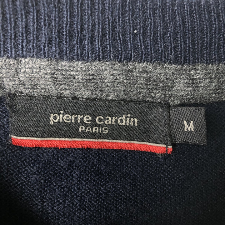 Pierre Cardin acrylic knit sweater, men's size M acrylic navy blue type Vintage Second Hand