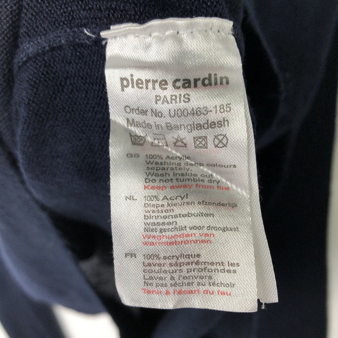 Pierre Cardin acrylic knit sweater, men's size M acrylic navy blue type Vintage Second Hand