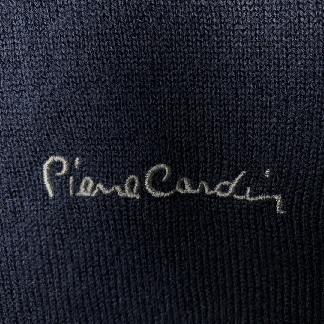 Pierre Cardin acrylic knit sweater, men's size M acrylic navy blue type Vintage Second Hand
